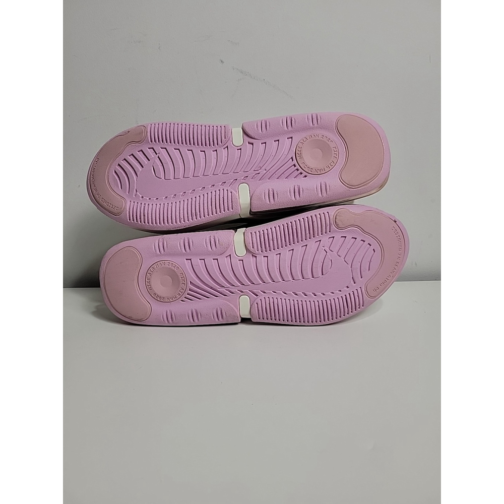 Nike Women's Cream and Pink Athletic Sneakers with Brown Swoosh - Picture 9 of 9
